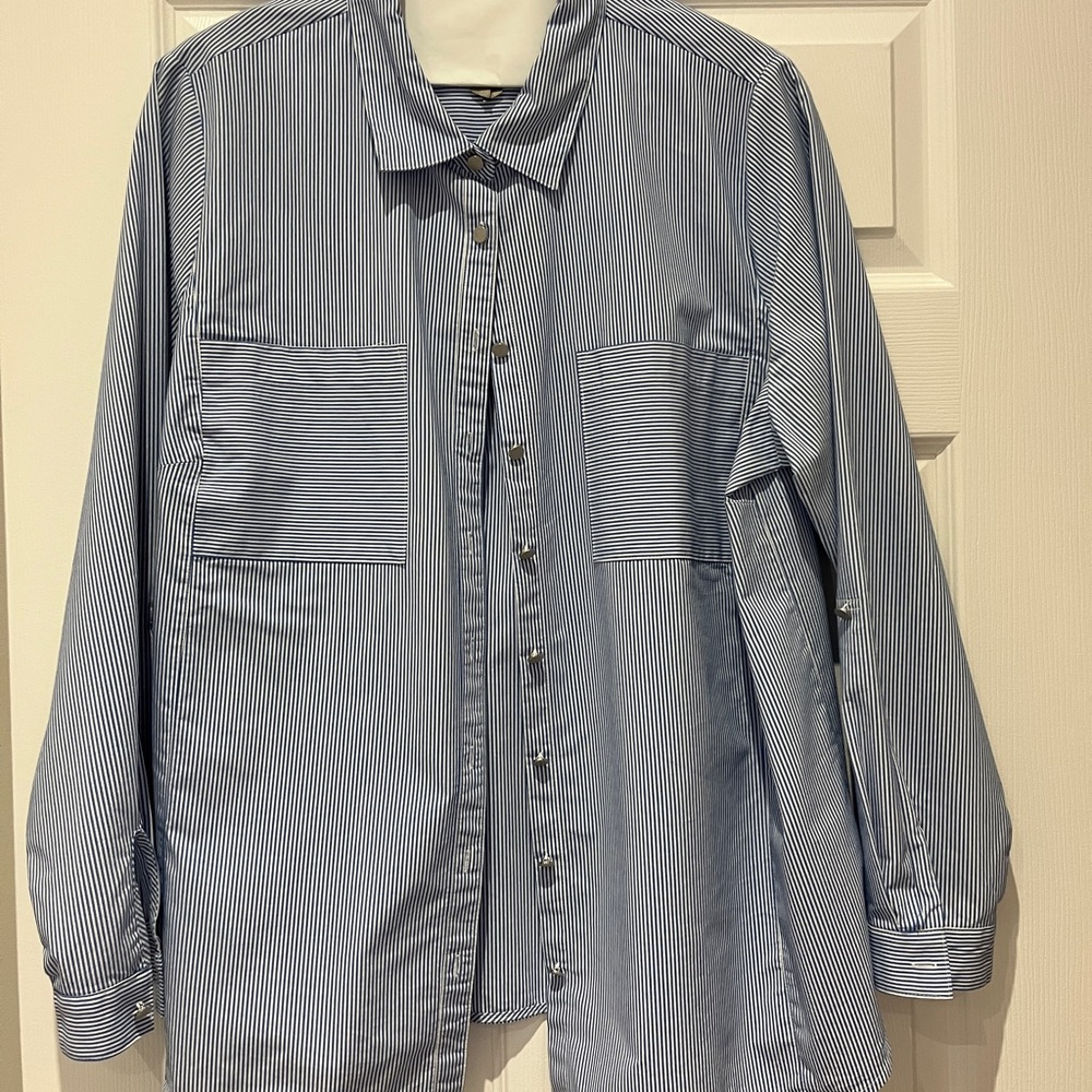 Women’s button down pin stripes blouse